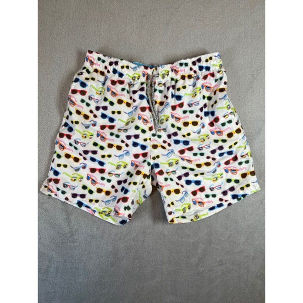 Michael's Mens Swim Trunks Large White Sunglasses Print Lined Board Shorts‎